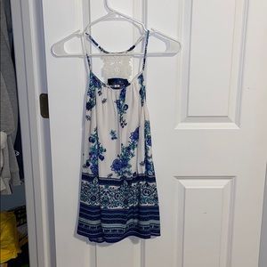 Floral Tank top with lace back